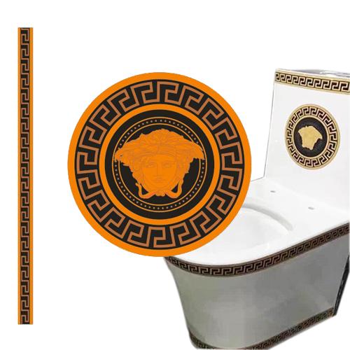 Gold wateroordrag Decals vir Keramiek Sanitary Ware