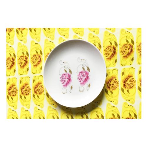 Flower Pattern Water Transfer Decals for Ceramic Dishes